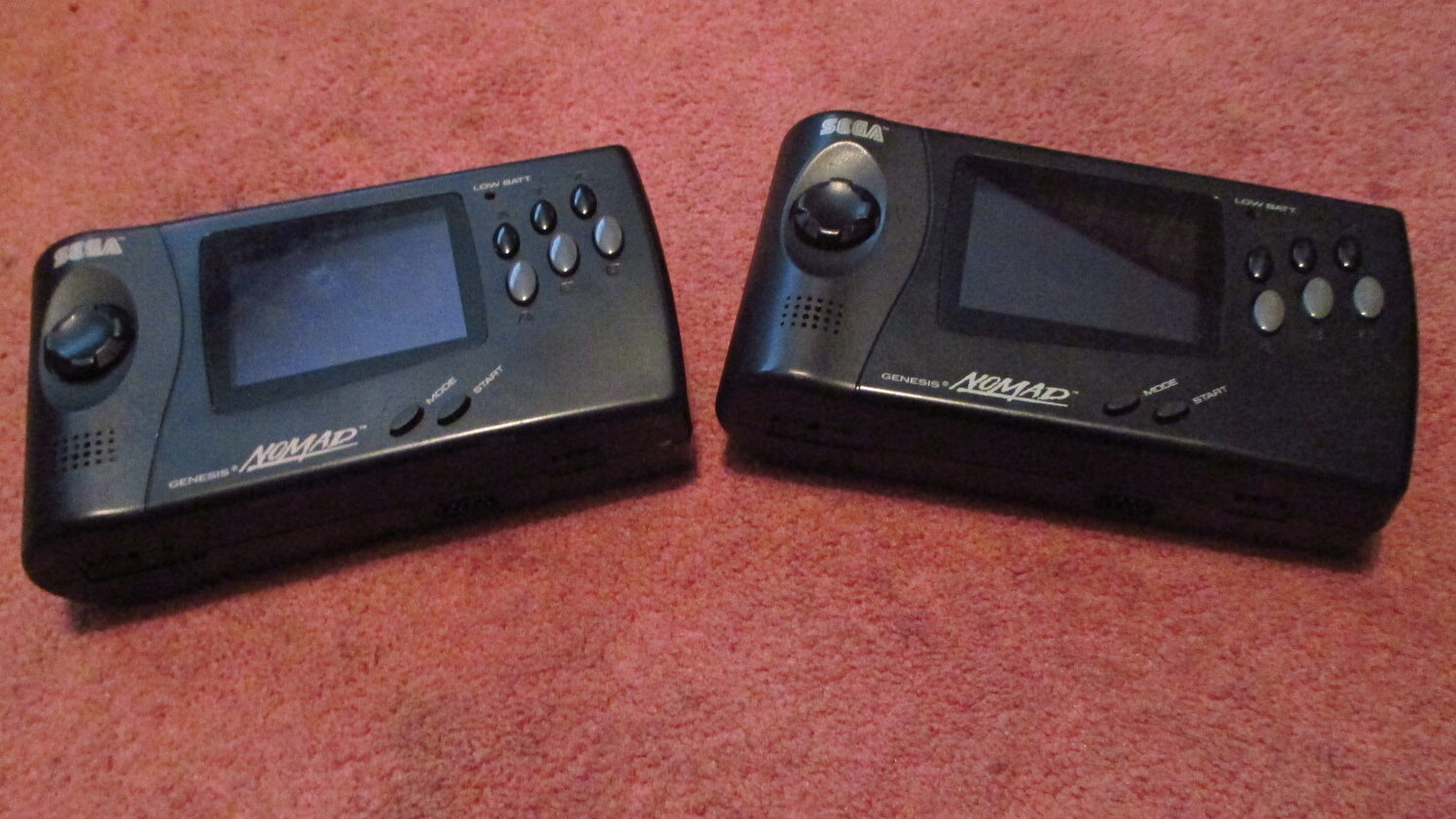 My two Sega Nomad handheld game consoles.