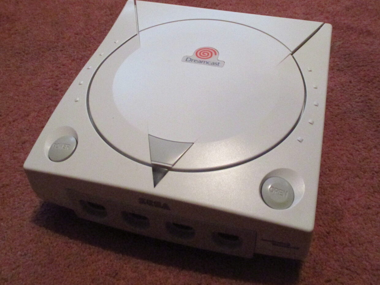 My Sega Dreamcast game console.